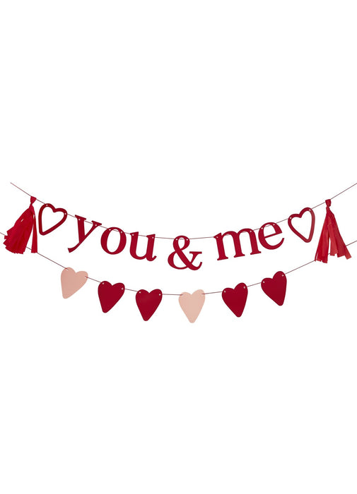 Valentine's You & Me Bunting