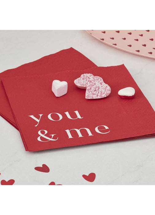 Valentine's You & Me Napkins 16pk